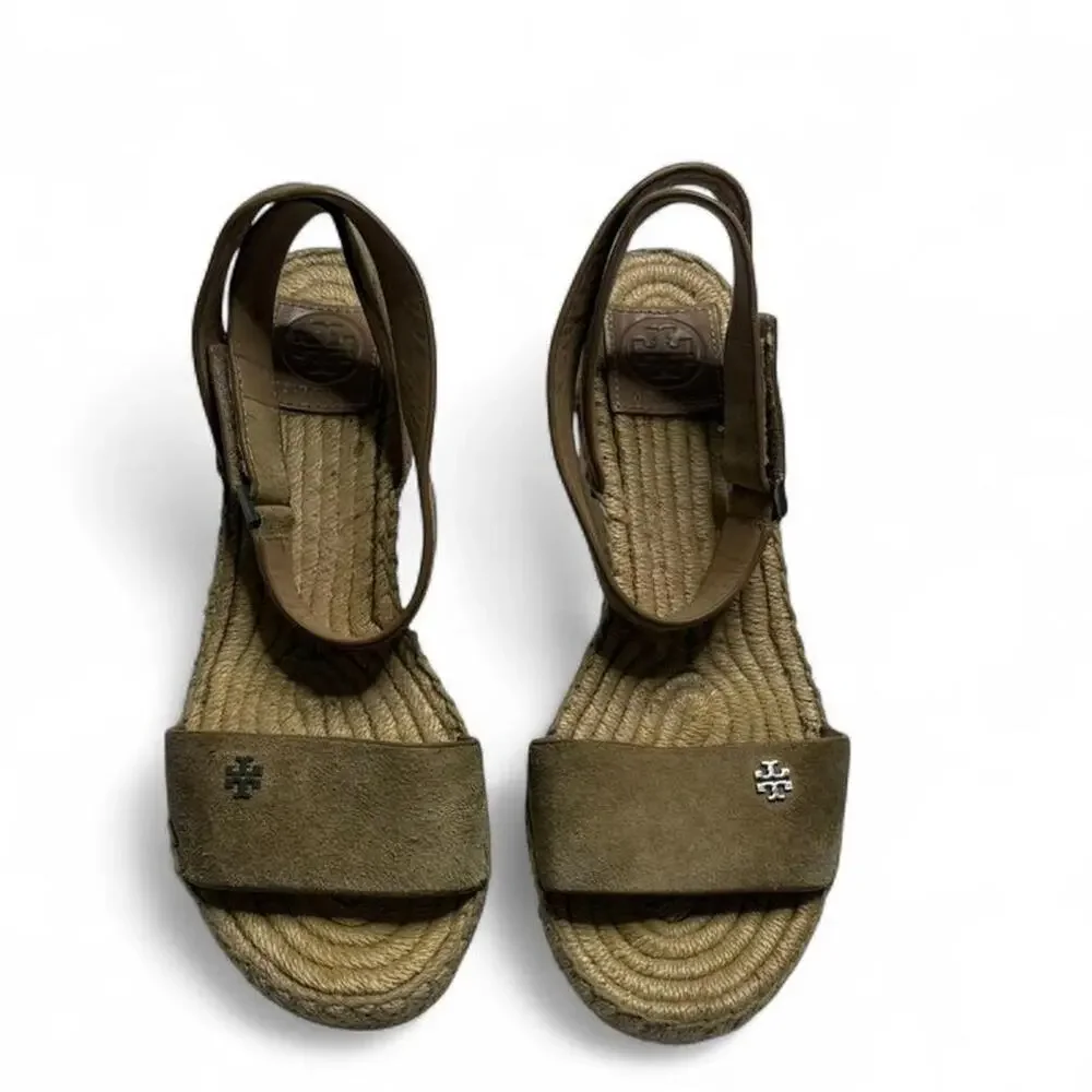 Tory Burch Bima 2 Espadrille Wedge Sandals Womens Size 7.5 perfect boho tropical